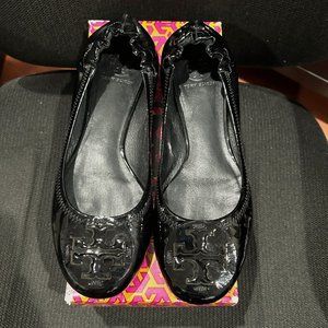 Tory Burch Patent Reva Ballet Flats Size 9